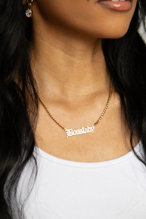 Bosslady Nameplate Necklace